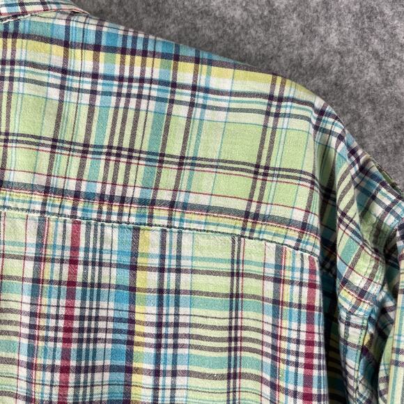 Vintage Polo Ralph Lauren Shirt Mens XL Green Plaid Epaulet Button Up Safari - Picture 12 of 13